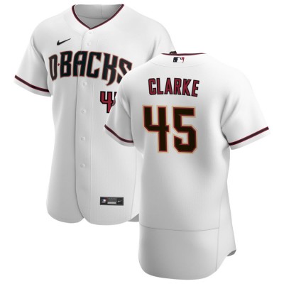 Arizona Arizona Diamondbacks #45 Taylor Clarke Men's Nike White Crimson Authentic Home Team MLB Jersey